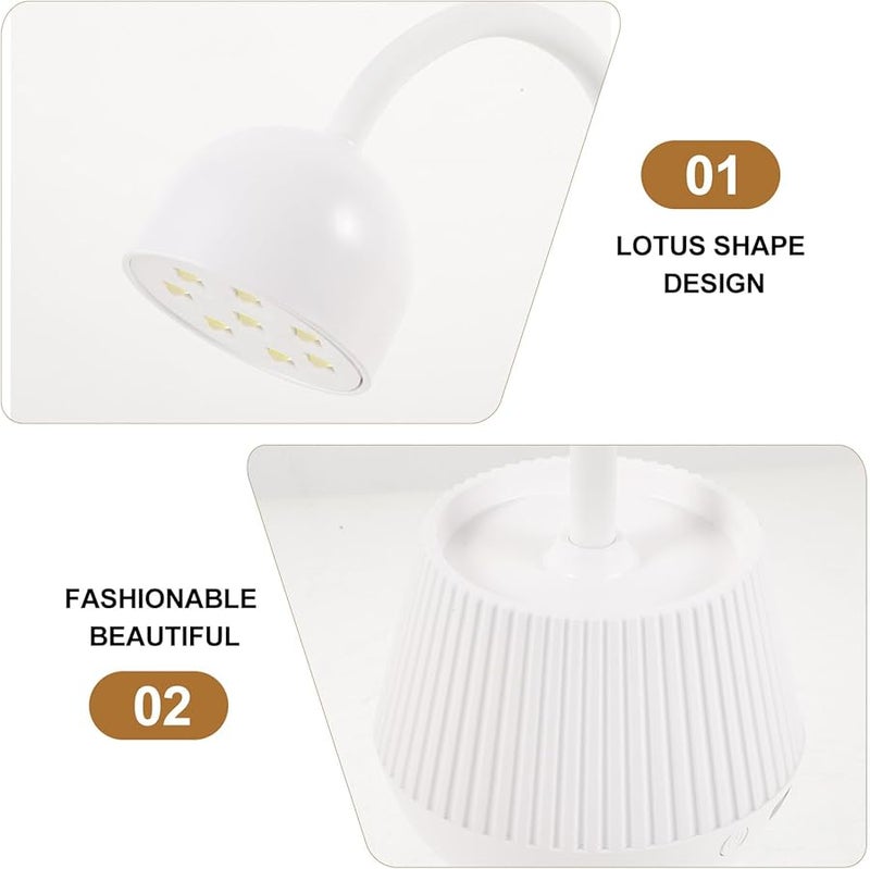 Nolitoys مصباح أظافر LED بالأشعة فوق البنفسجية بقوة 24 واط مع عنق قابل للتعديل لأظافر الجل، مانيكير احترافي - Image 3